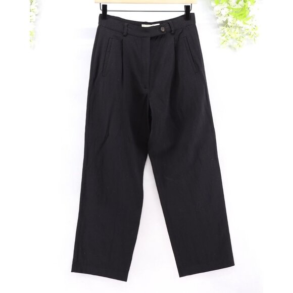 J.Jill Women's Black Wool Blend Pleated Trousers Career Pants Sz 4P - Picture 1 of 8